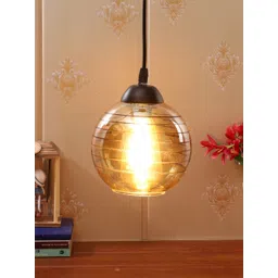 foziq Black & Gold Toned Solid Spherical Ceiling Lamp-picture-33