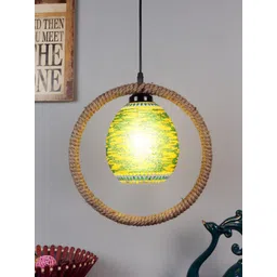 foziq Black & Green Textured Ceiling Lamp-picture-20