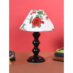 foziq Black & White Printed Floral Table Lamps With Shade-picture-18