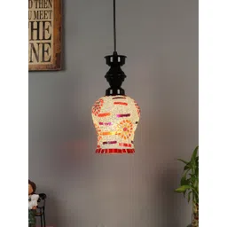 FOZIQ Black & White Textured Ceiling Lamp-picture-42