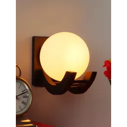 Foziq Black Wooden Spherical Wall Lamp-picture-12