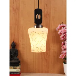 foziq  Brown & White Printed Ceiling Lamp-picture-40
