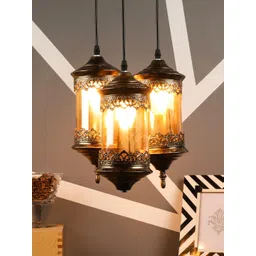 foziq Brown Solid Cylinder Ceiling Lamps-picture-36