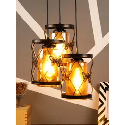 foziq Brown Solid Cylinder Shape Ceiling Lamps-picture-10