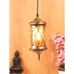 foziq Brown Solid Cylindrical Ceiling Lamp-picture-28