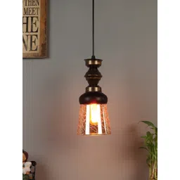 foziq Gold-Toned Abstract Printed Metal Ceiling Lamp-picture-15