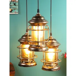 foziq Gold-Toned Solid Contemporary Ceiling Pendant Lamp-picture-38