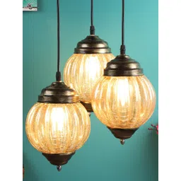 foziq Gold-Toned Solid Spherical Ceiling Lamp-picture-51