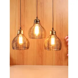 foziq Gold-Toned Textured Contemporary Ceiling Lamp-picture-52