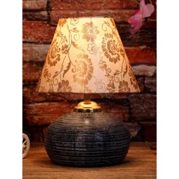 foziq Grey & Gold-Toned Printed Table Lamps With Shade-picture-21