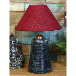 foziq Grey & Red Solid Table Lamp-picture-20