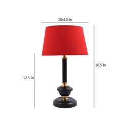 foziq Red Solid Contemporary Table Lamps image 4