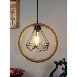 foziq Unisex Black Solid Metal Ceiling Pendant Lamp-picture-10