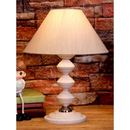 foziq Unisex White Textured Table Lamps-picture-21