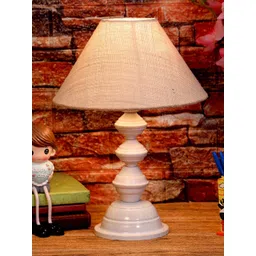 foziq White & Beige Textured Table Lamps-picture-20