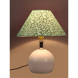 Foziq White & Green Printed Table Lamps-picture-20