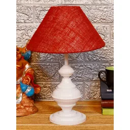 foziq White & Red Textured Table Lamp-picture-37