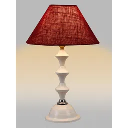 foziq White & Red Textured Table Lamps With Shade-picture-12