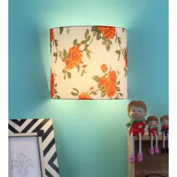 Modena Orange Fabric Flush Mount Wall Light By Foziq-picture-17