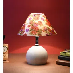 Red & Purple Shade Table Lamp With Metal Base By Foziq-picture-15