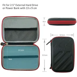 Frackson HD Case Bag for Earphone USB Cable Power Bank Mobile Charger Digital Gadget 2.5 inch Hard Disk Cover image 3
