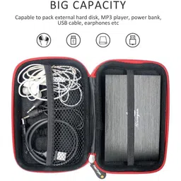 Frackson HD Case Bag for Earphone USB Cable Power Bank Mobile Charger Digital Gadget 2.5 inch Hard Disk Cover image 2