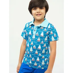 frangipani Boys Blue Camouflage Printed T-shirt-picture-43
