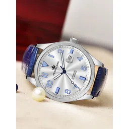 Franklord Men Brass Dial & Leather Textured Straps Analogue Motion Powered Watch FL-01 BURG-picture-39