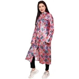 frankopolis Floral Print, Solid Women Raincoat image 1
