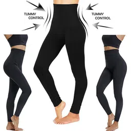 frankopolis Solid Women Black Tights-picture-37