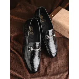 FRANKROMELLO Men Textured Formal Loafers-picture-12