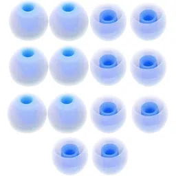 frankz 7 Pairs Light Blue Premium Silicone Rubber Earbuds Tips for Bluetooth Earphones In The Ear Headphone Cushion-image-4