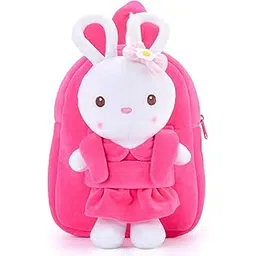 frantic Kids Bags Soft Velvet Backpack Bags For 2 To 5 Years Kids For School/Nursery/Carry/Travelling/Picnic/Bag (Fullbody Konggi Rabbit), 10 Liter-picture-39