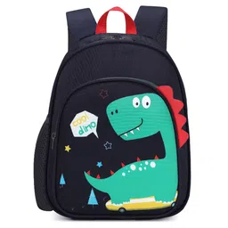 Frantic Premium Quality design Blue Cool Dino Bag for Kids - 14 inches-picture-23