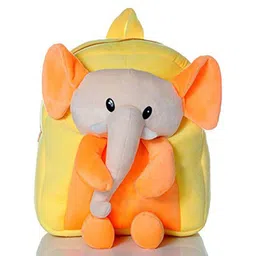 Frantic Premium Quality Soft Design Full Body Orange Elephant Bag for Kids - 14 Inches-image-21