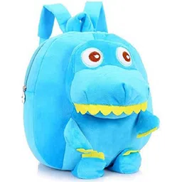 Frantic Premium Quality Soft design Full Body Sky Blue Dinosure Bag for Kids Height 13.9 cm-image-27