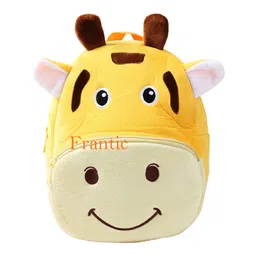 Frantic Premium Quality Soft design Yellow Giraffe Bag for Kids - 14 Inches-image-43