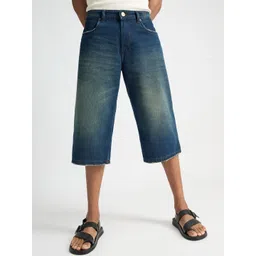 FREAKINS Men Washed Denim Shorts-picture-29