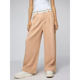 FREAKINS Women High-Rise Pleated Trousers-picture-32