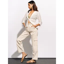 FREAKINS Women Off White Cotton Clean Look Straight Fit High-Rise Cropped Jeans-picture-10