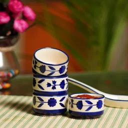 freakway Ceramic Sauce Bowl Handpainted Floral Studio Pottery Ceramic Chutney Round Bowl-picture-25