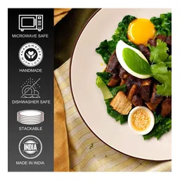 Freakway Ceramic Small/Quarter Plates Set of 6 Pcs | Stoneware Appetizer/Side Plates (7.4 Inch) | Microwave Safe, Dishwasher Safe | Kitchen, Dining, Restaurants, Gifting | Ivory White image 5