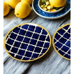 freakway (Set of 2) 10 Inch Moroccan Ceramic Dinner Plate (Yellow)-picture-19