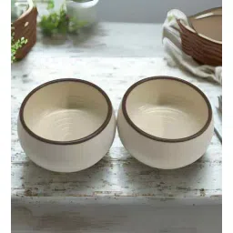 freakway (Set of 2) Handcrafted 150ml Dinner Bowl (Cream)-picture-22