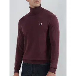 Fred Perry Men Solid High Neck Long Sleeve Pullover Sweater-picture-11