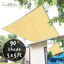 freddo Sun Shade Net 5 X 5 ft cotton webbing 90% Portable Green House-picture-25