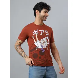 Free Authority Brown Cotton Printed Regular Fit T-Shirt-picture-26