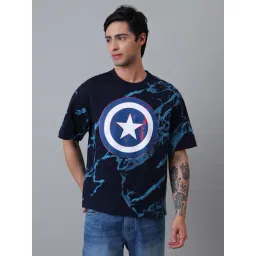 Free Authority Captain America Printed Oversized T-Shirt for Men-picture-41