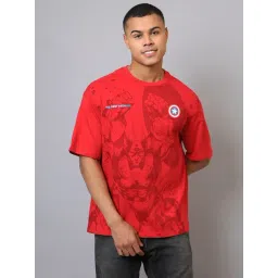 Free Authority Captain America Printed Oversized T-Shirt For Men-picture-17