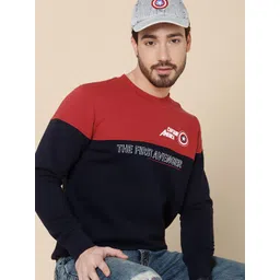 Free Authority Captain America Printed Pullover Sweatshirt-picture-31